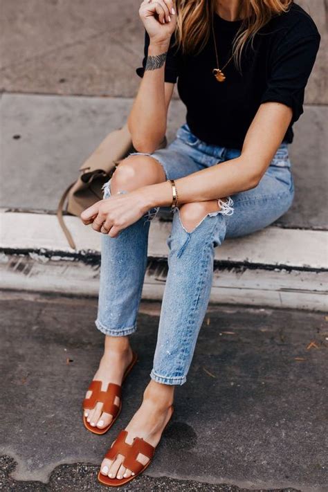 Hermes sandals street style